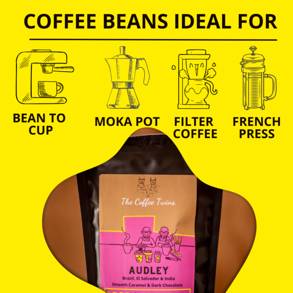 Coffee Beans Ideal Moka Pot, Filter Coffee, French Press, Bean to Cup