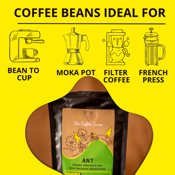 Coffee Beans Ideal Moka Pot, Filter Coffee, French Press, Bean to Cup