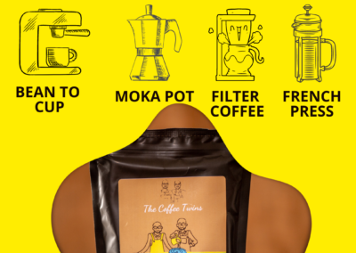 Coffee Beans Ideal Moka Pot, Filter Coffee, French Press, Bean to Cup